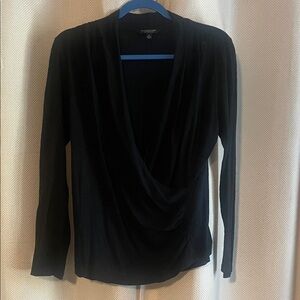 Liverpool Black Drape Blouse